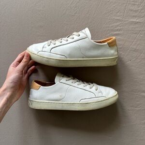 Soludos White and Tan Women's Sneakers